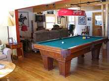 Pool table picture at Ruffed Grouse Lodge - Northwoods vacation resort in Phillips Wisconsin
