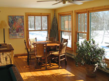 Picture of porch at Ruffed Grouse Lodge in Phillips Wisconsin - Snowmobiling in phillips wisconsin