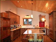 Kitchen pic at the cottage at Elk River Farm at Ruffed Grouse Lodge - accommodations in Phillips WI, Price County Wisconsin