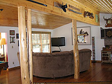 view of high definition flat screen tv at Ruffed Grouse Lodge in Phillips Wisconsin - resort for your vacation in the northwoods near grouse hunting and fishing, snowmobiling.