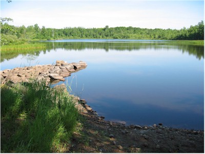 River view from Ruffed Grouse Lodge - Phillips Wisconsin resort 