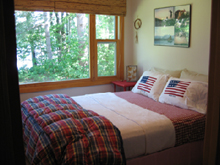 Timberdoodle cabin bedroom pic at Ruffed Grouse Lodge in Price County Wisconsin