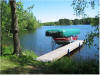 Lake and boat Ruffed Grouse Lodge Phillips Wisconsin - resort and hunting, fishing snowmobile accommodations resort lodge rental